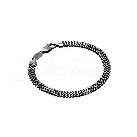 Bracciale Desmos Uomo in Argento RAIL V 19,5 - RAIL V 19,5